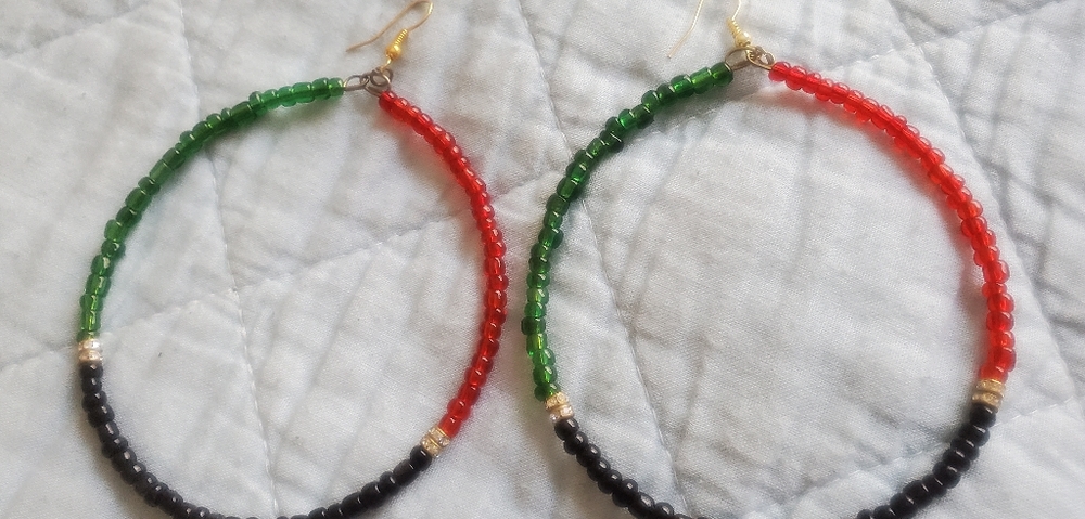 Large beaded hoops